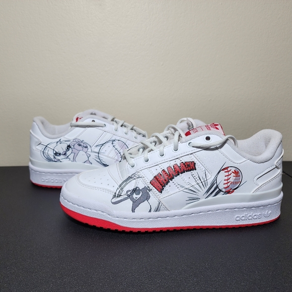 Adidas X Disney Pixar Forum Low White Scarlet Red GX0991 Men's Shoes Size 6.5 - Picture 11 of 12